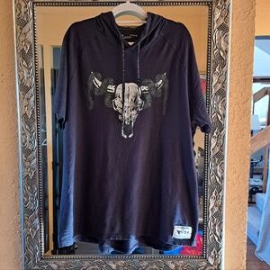 UNDER ARMOUR XL Black/BLUE Graphic Hoodie